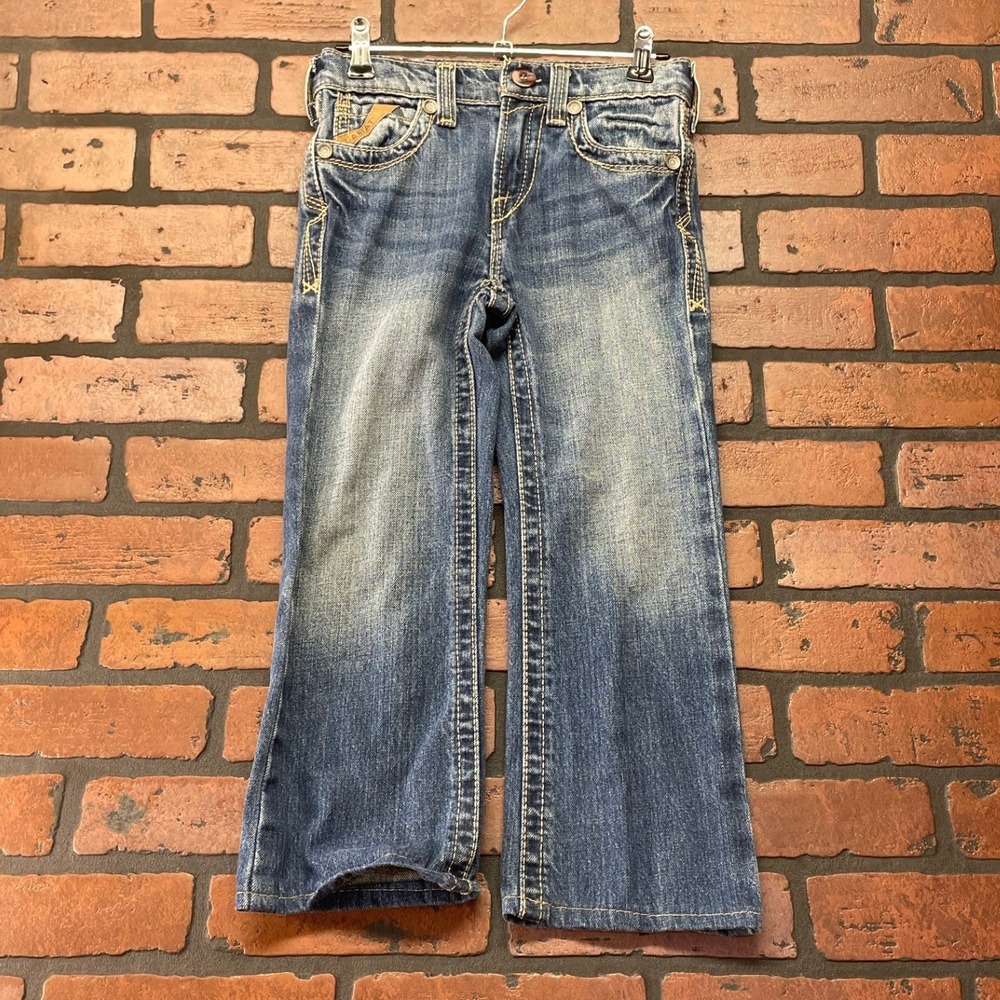 Ariat Kids S Cowboy Faded Denim Jeans 100% Cotton Work Play Pants